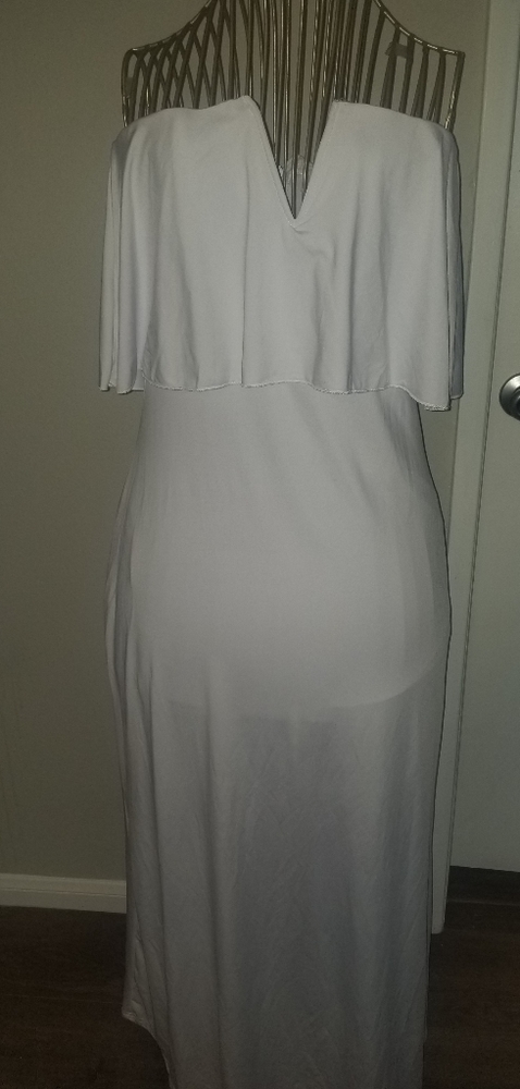 White maxi dress
